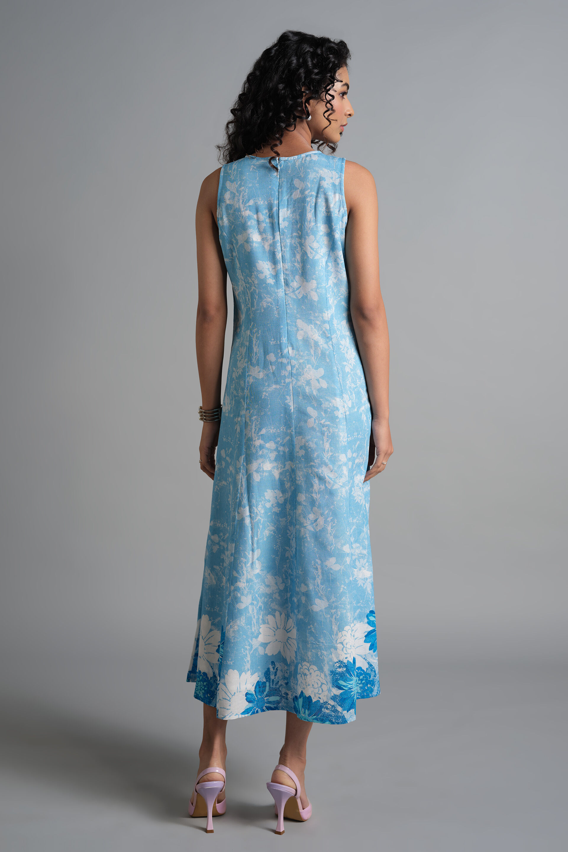 Aqualine Dress, Blue, image 4